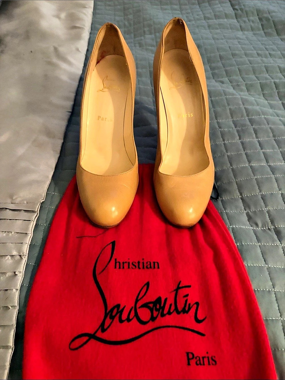 Christian Louboutin Simple Pump 100 Leather Pumps Brown EU 39.5